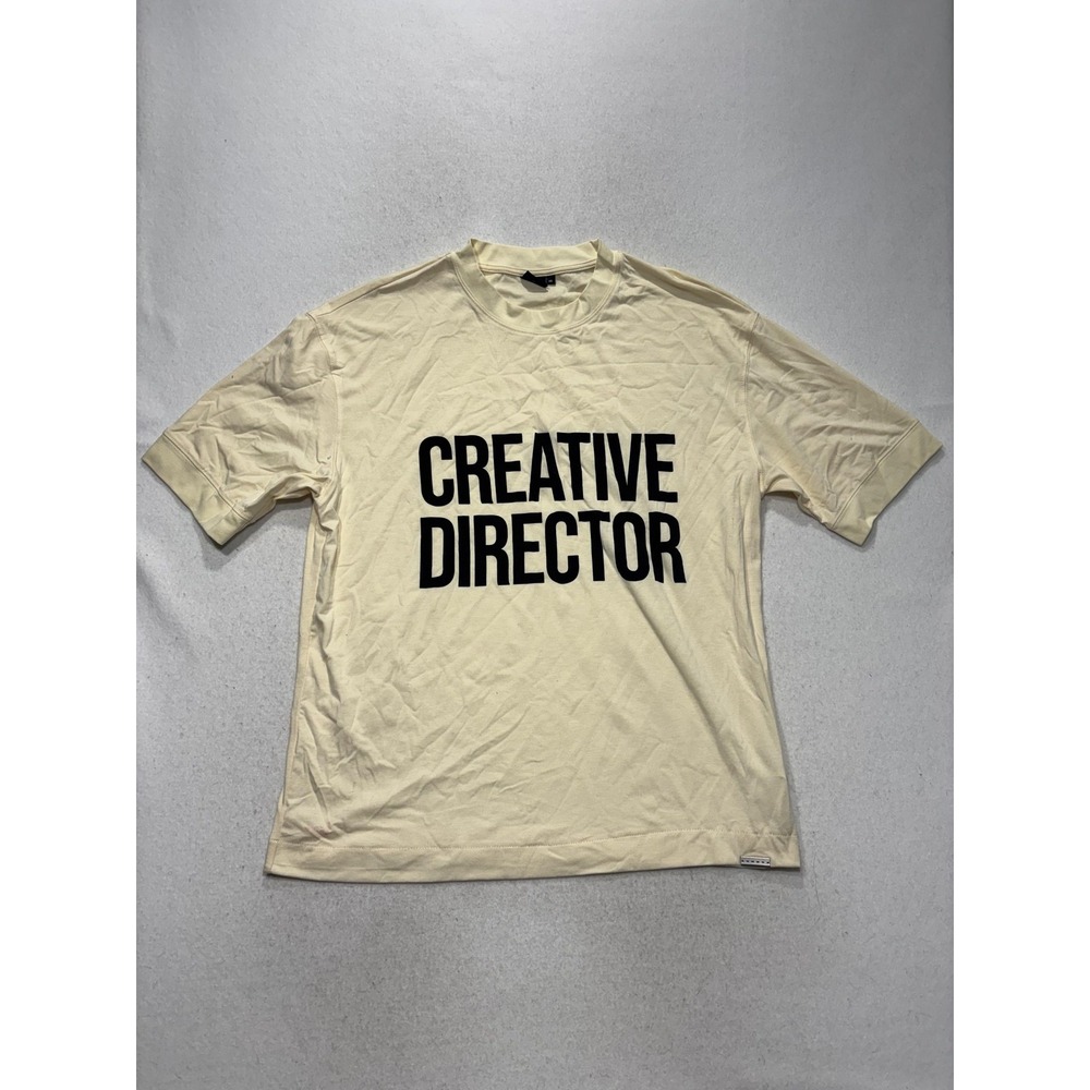 SUMWON Creative Director Graphic Tee Mens XS White Stretch Jersey T-Shirt